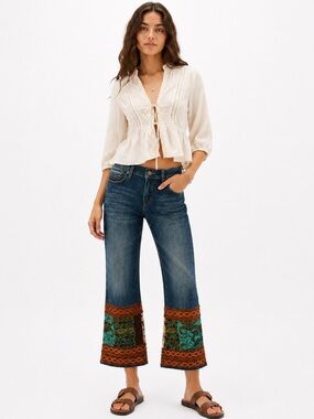 Sequins Crop Jeans From Paris